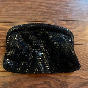 Elegant Black Sequin Clutch